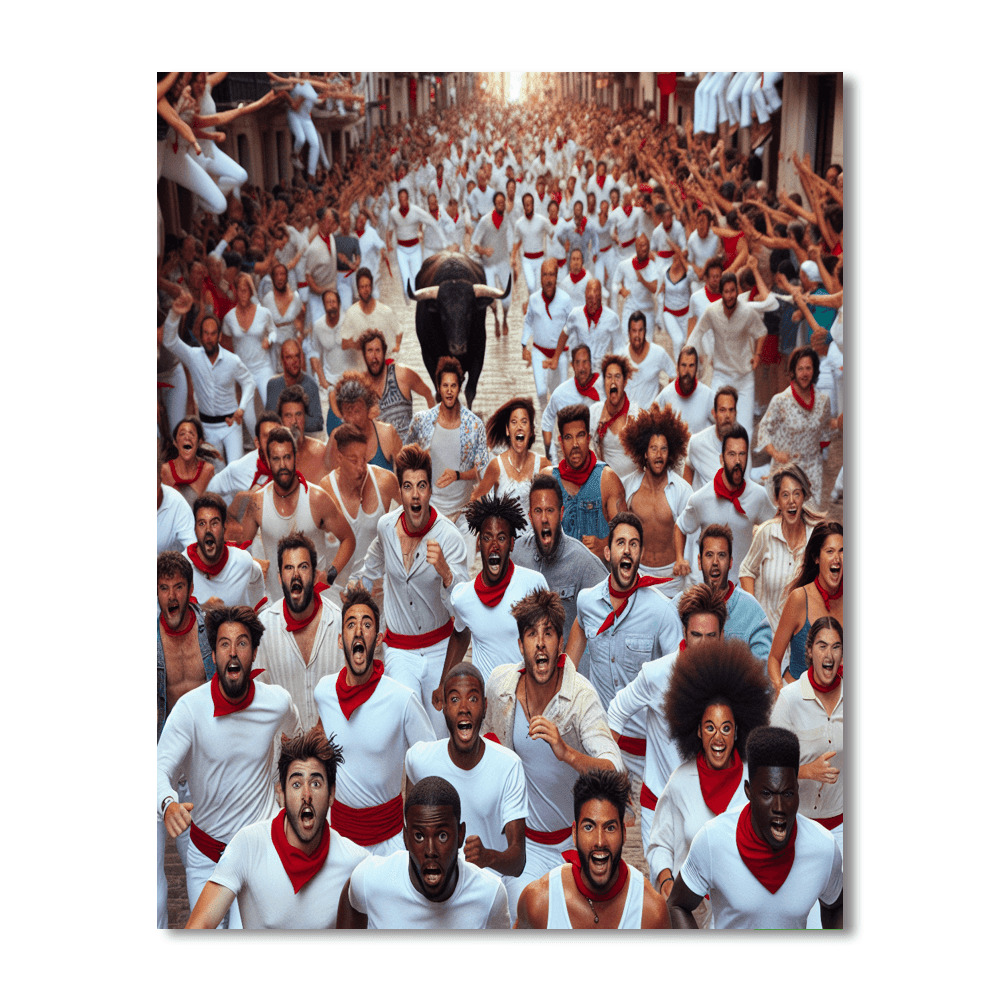 Festival Of San Fermin Number Painting