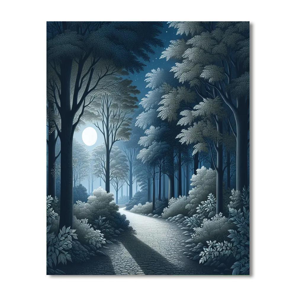 Mystical Moonlit Pathway DIY Paint By Numbers