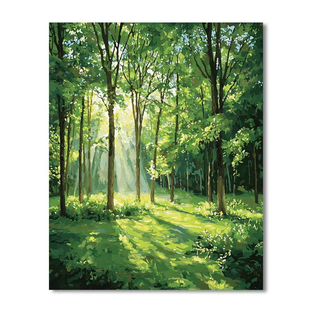 John Constable Inspired Forest Of Tranquility  Number Painting
