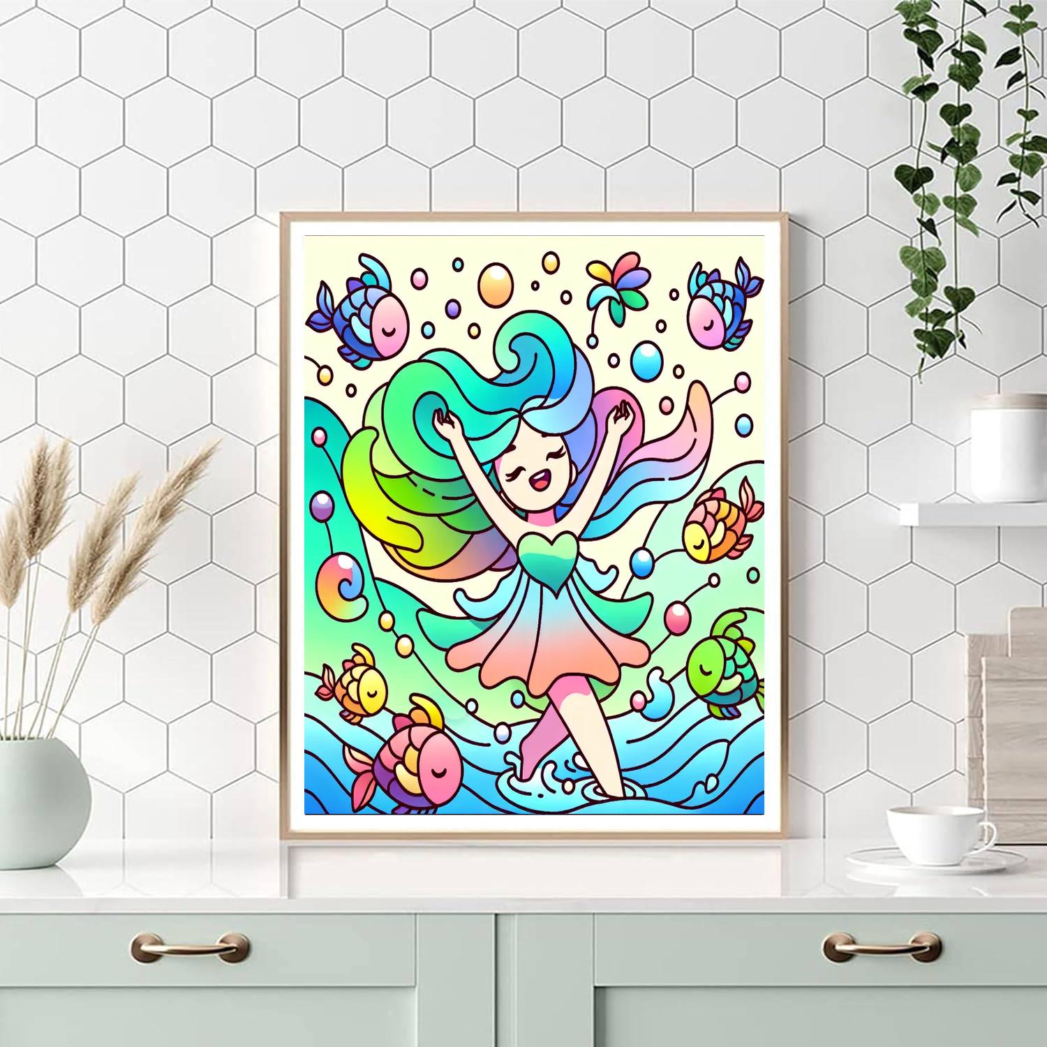 Whimsical Water Sprite DIY Paint By Numbers
