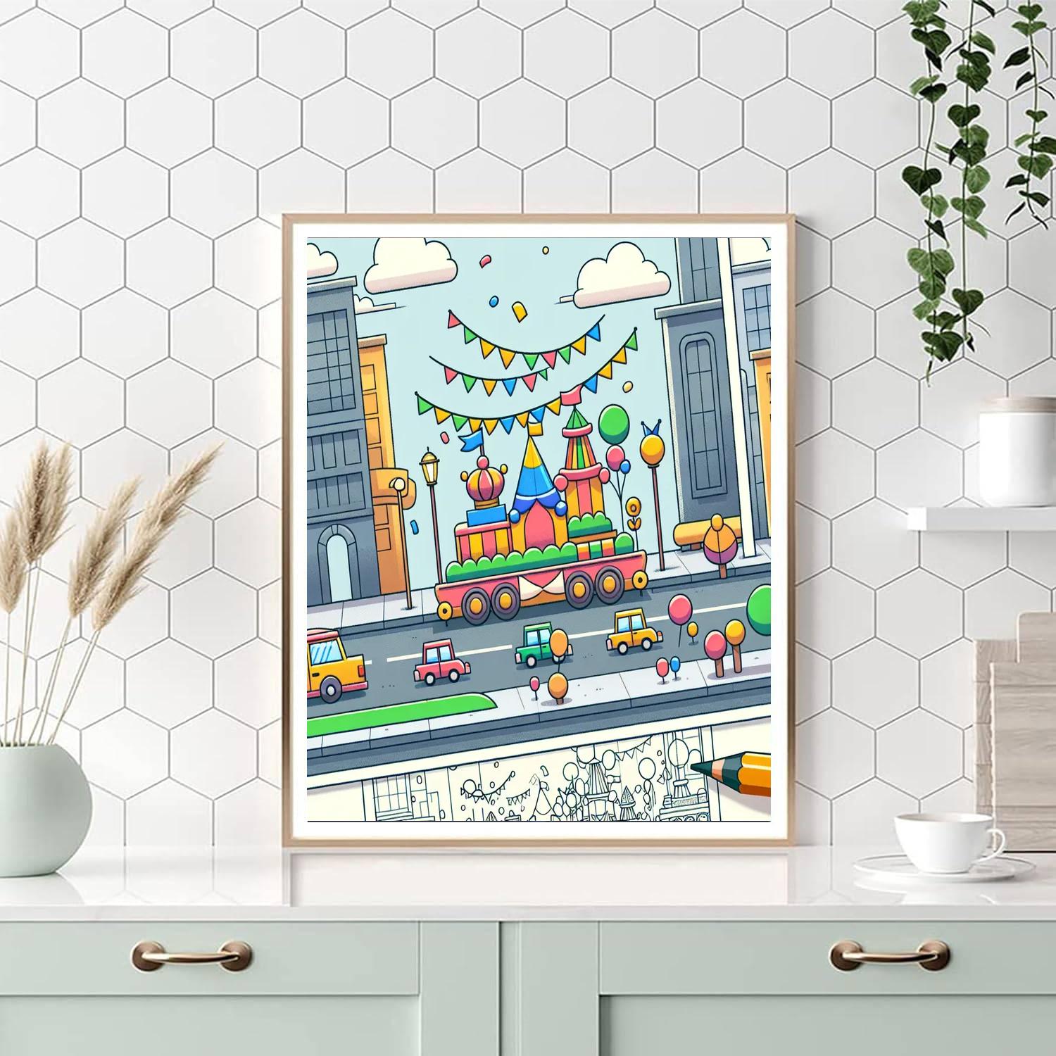 Festive City Carnival Numbered Painting Kits