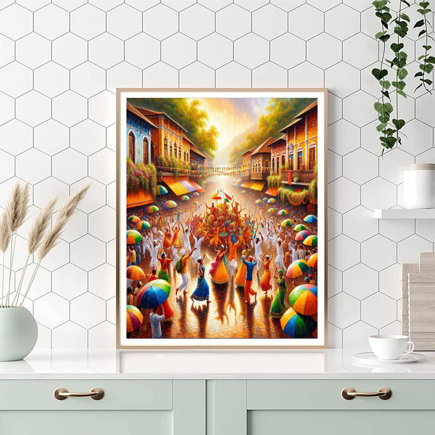 Monsoon Carnival - Goa Painting Number Kit