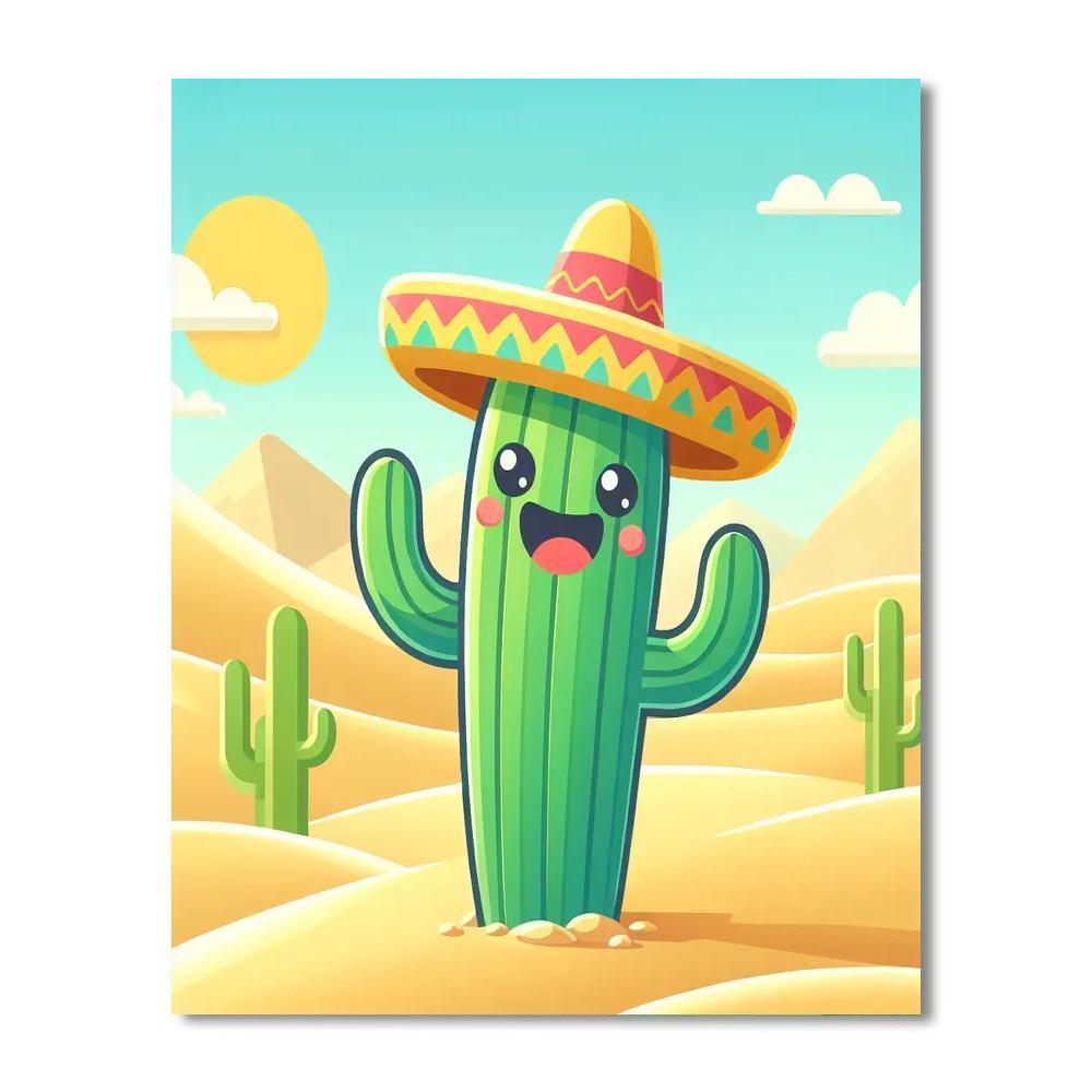 Joyful Cactus Paint By Color