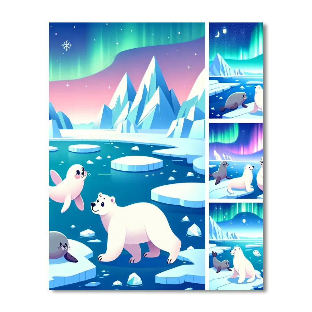 Arctic Wonderland Adventure Painting Number Kit
