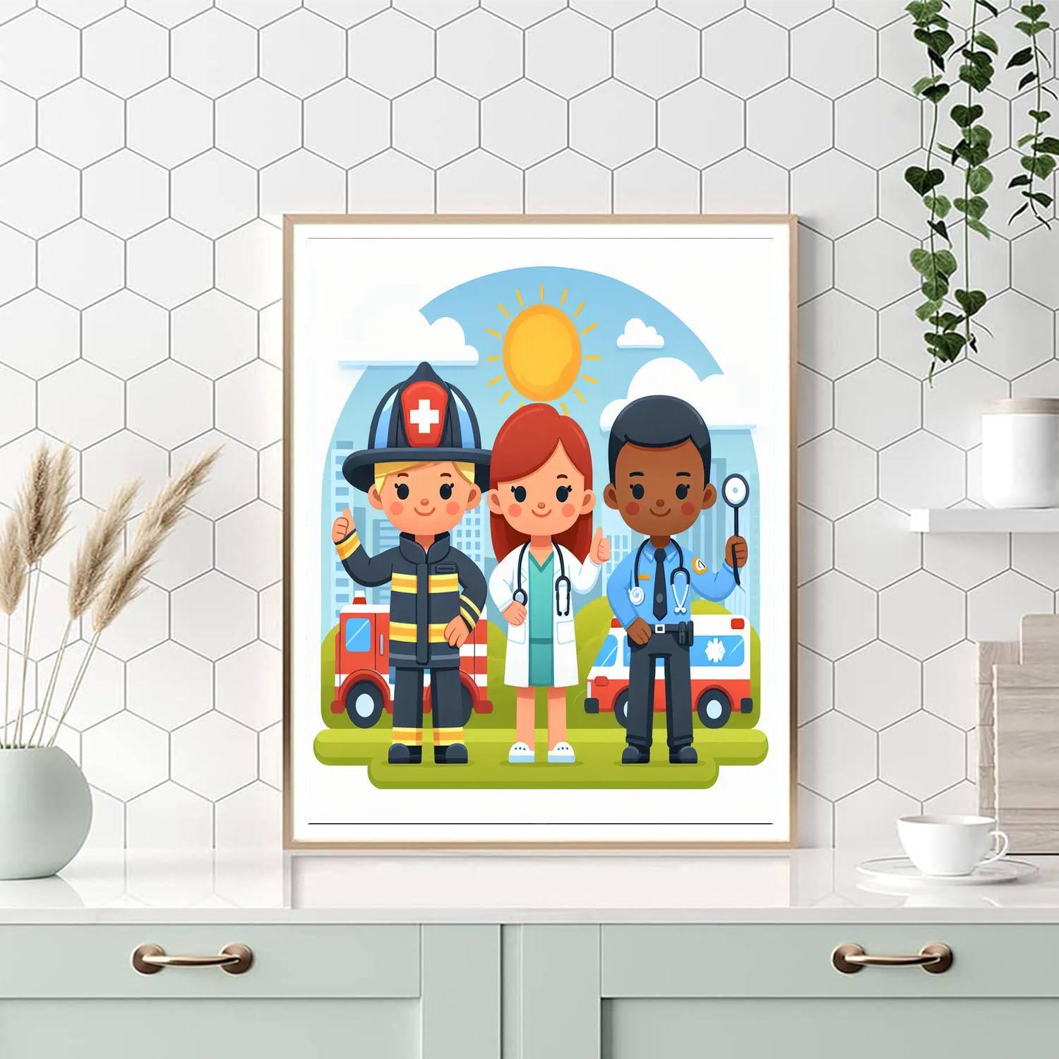 Daring Rescue Team Painting Number Kit