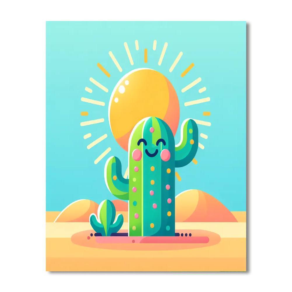 Cheery Cactus Paint By Number