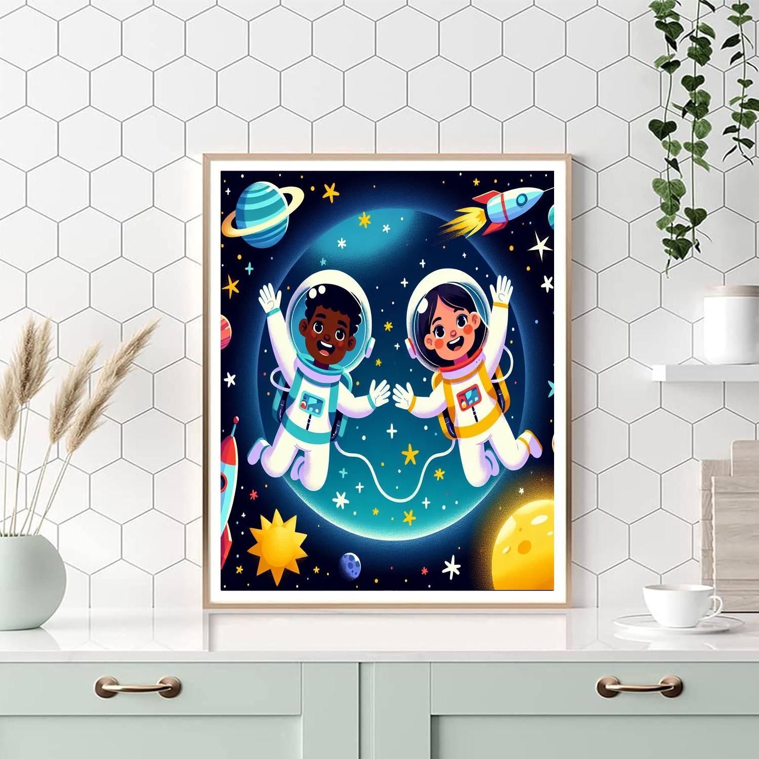 Joyful Space Exploration Paint By Numbers Kits