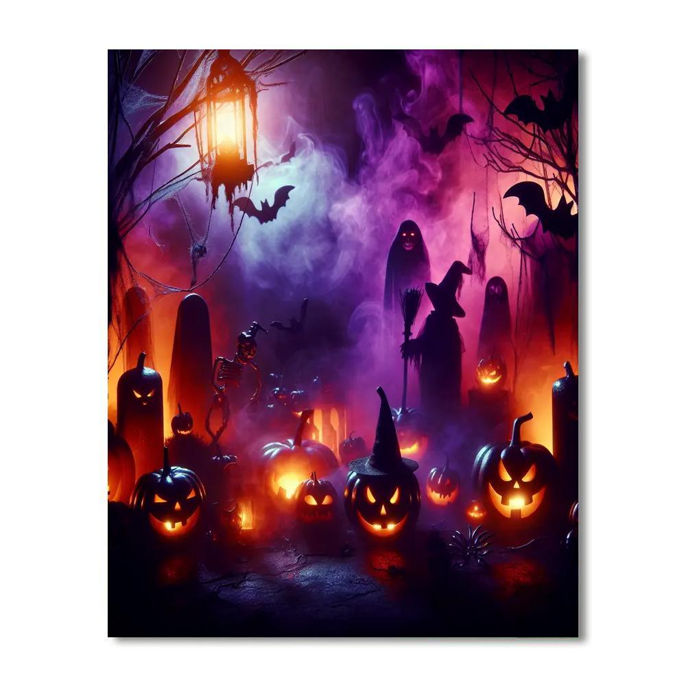 Halloween Spooky Spectacle Painting Number Kit