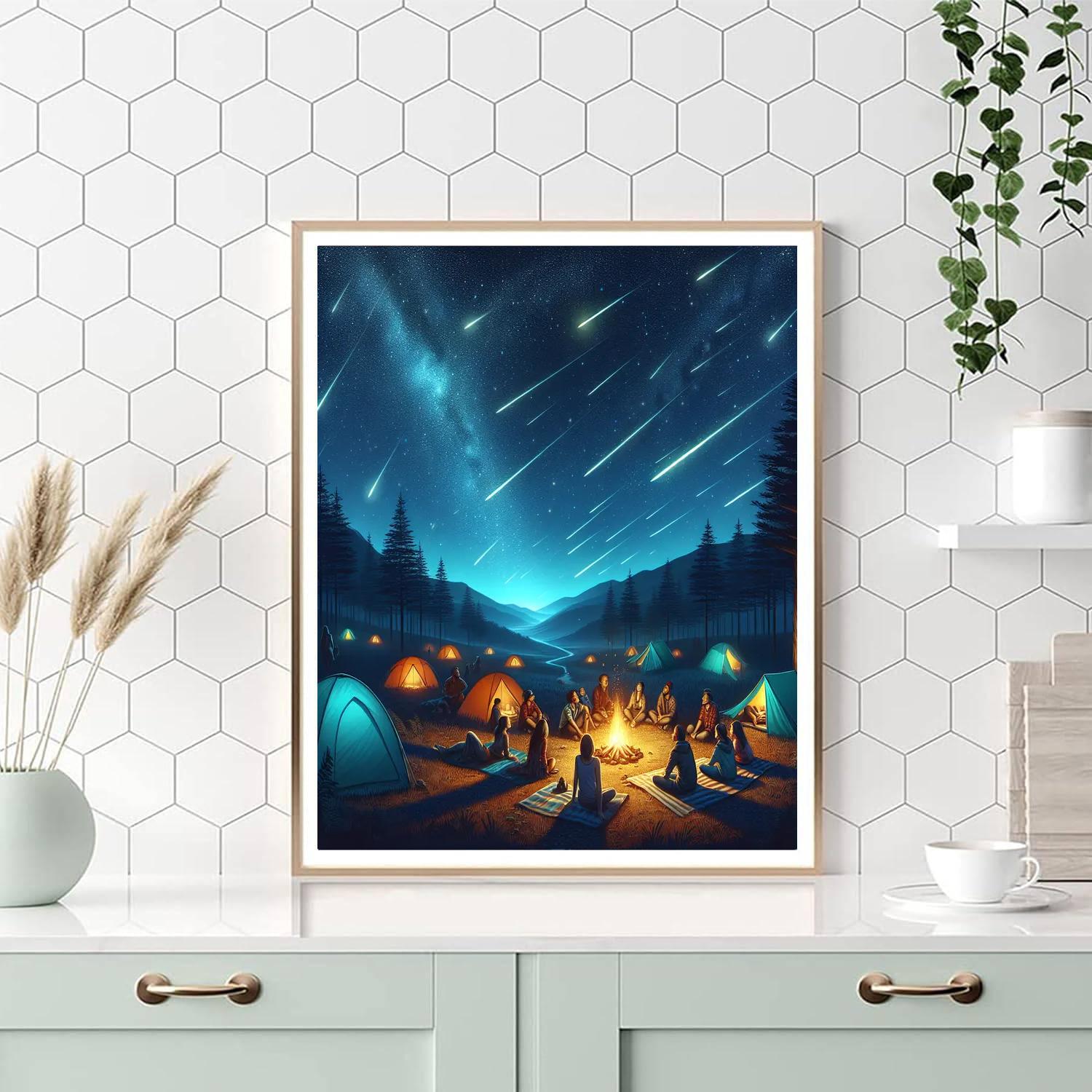 Perseid Meteor Shower Campout - Usa DIY Paint By Numbers