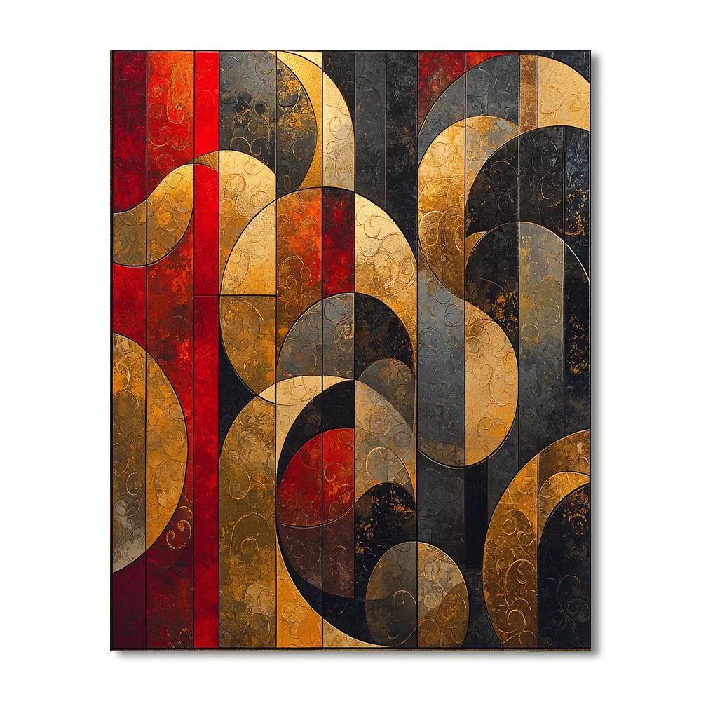 Gustav Klimt Inspired Mirage Of Patterns  Paint By Numbers Kits