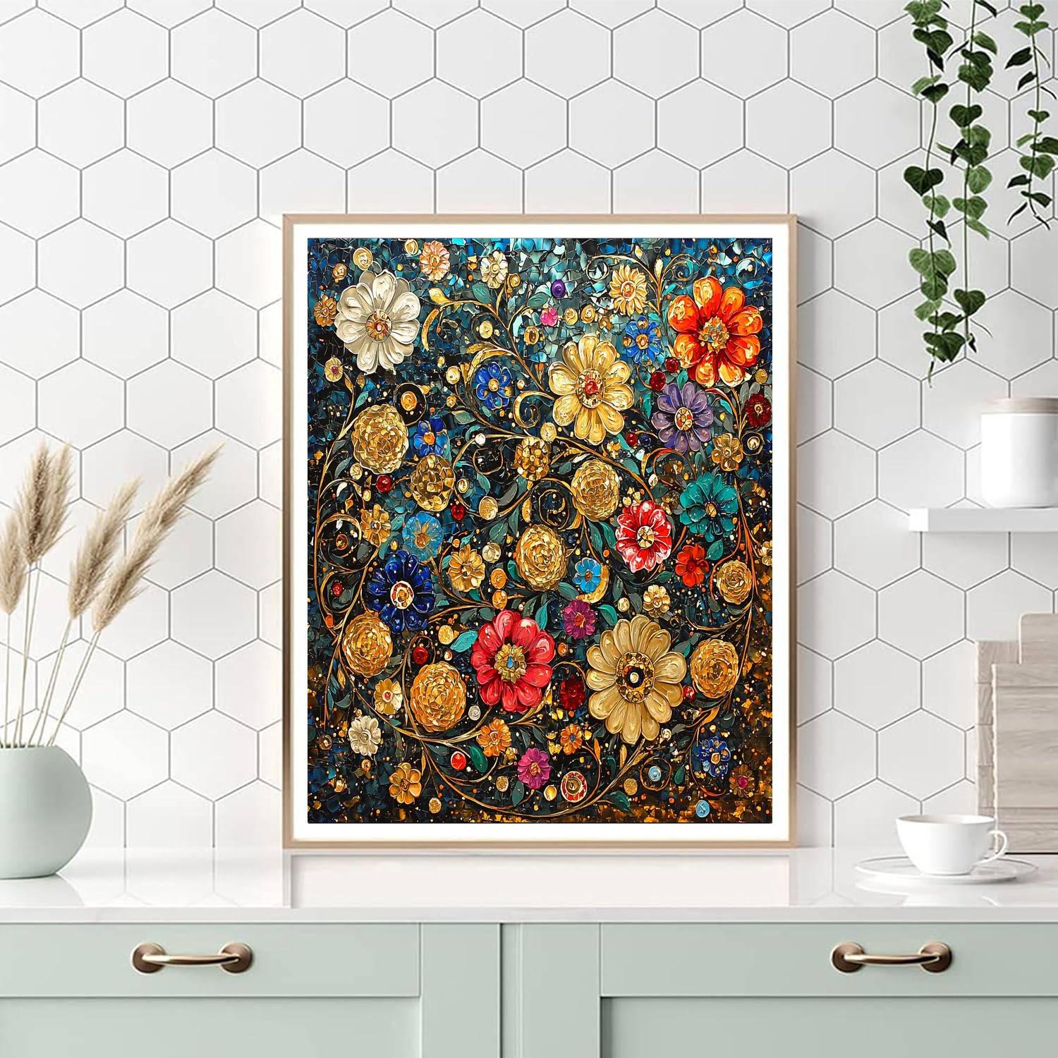 Gustav Klimt Inspired Intricate Floral Patterns  Paint By Numbers Kits