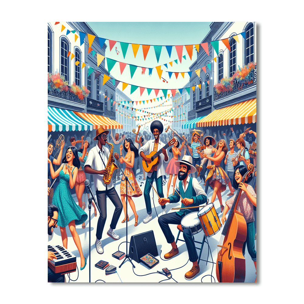 Festa De La Musique - France Painting By Numbers Kit