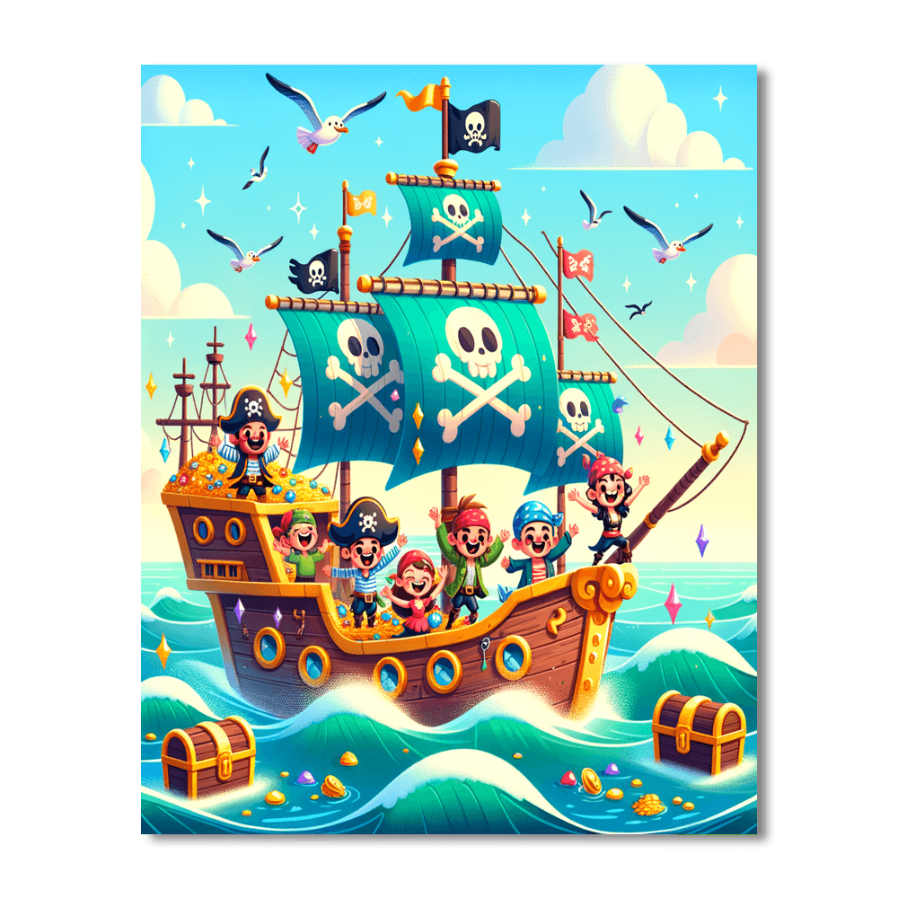 Charming Pirate Adventure Paint By Color