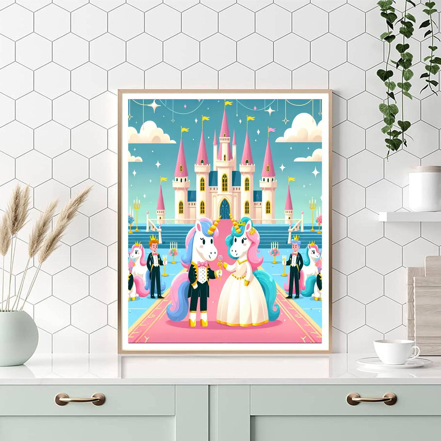 Royal Unicorn Gala Numbered Painting Kits