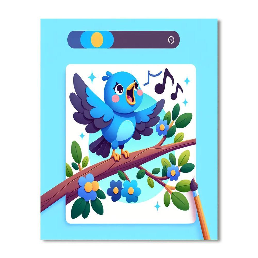 Blissful Bluebird Numbered Painting Kits