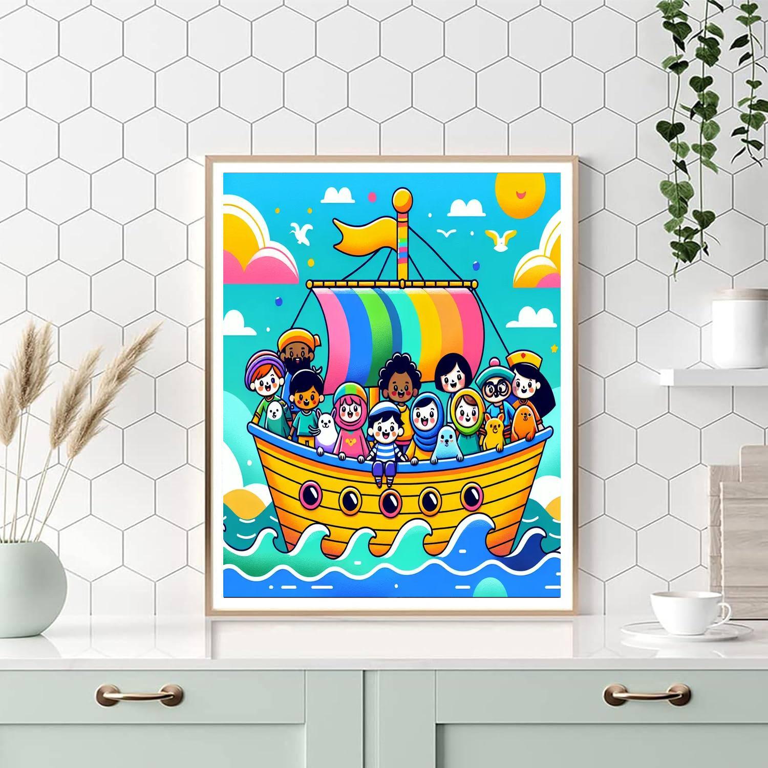 Ocean Voyage With Friends Number Painting