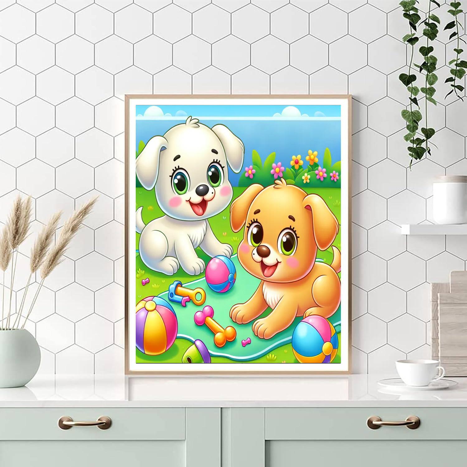 Happy Pups Playtime Paint By Numbers Kits