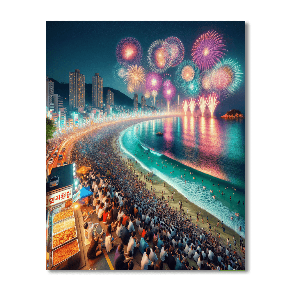 Busan Fireworks Festival Paint By Numbers Kits