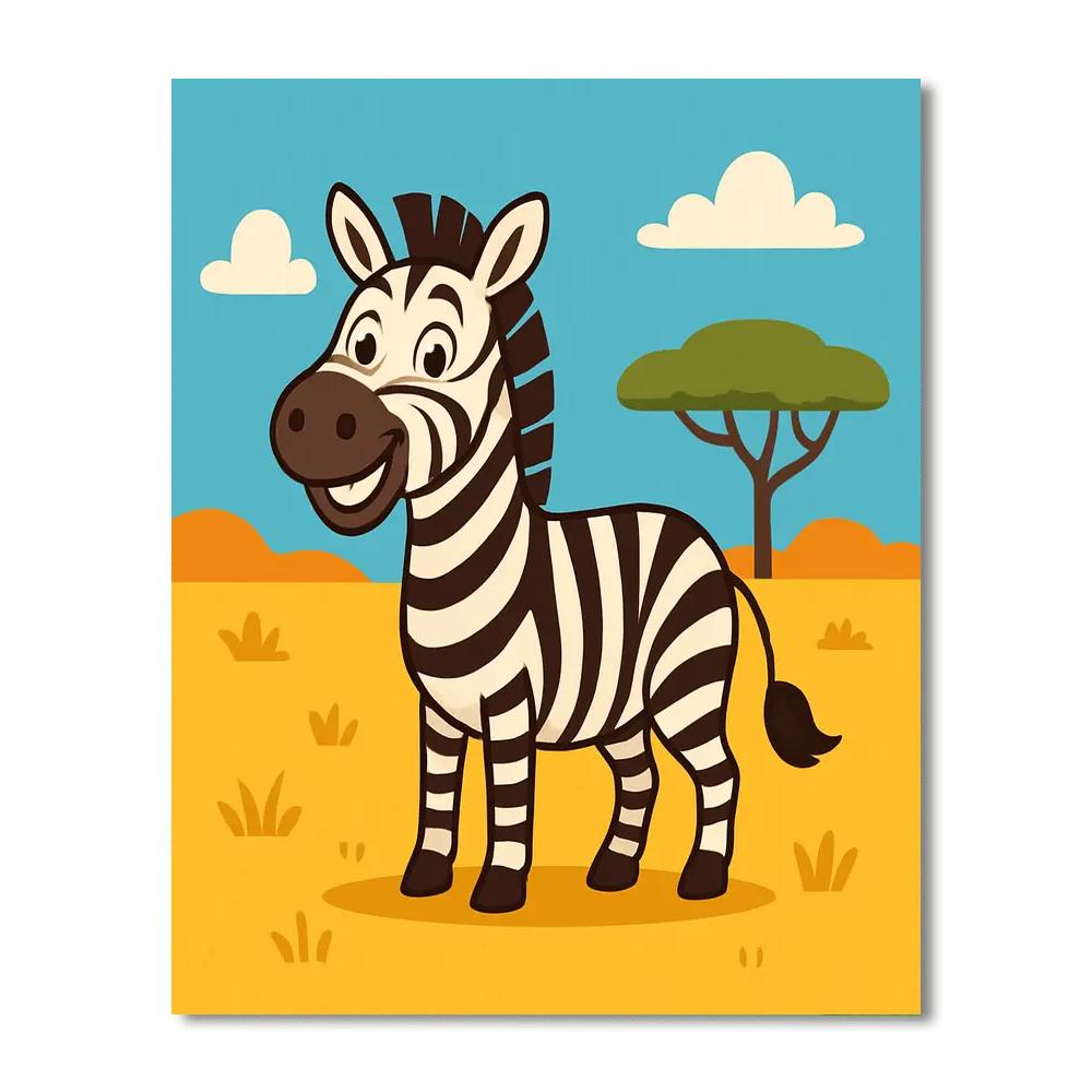 Snazzy Zebra Paint By Numbers