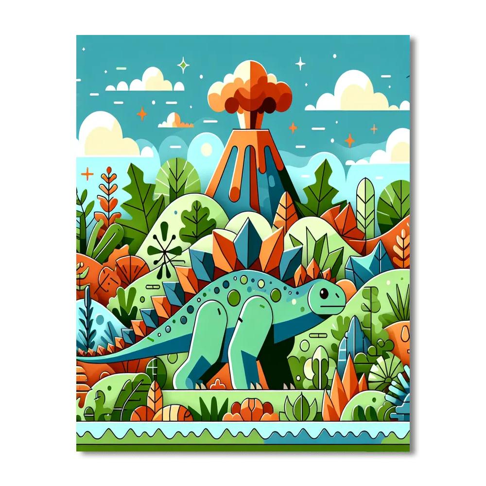 Dinosaurs In Time Painting Number Kit