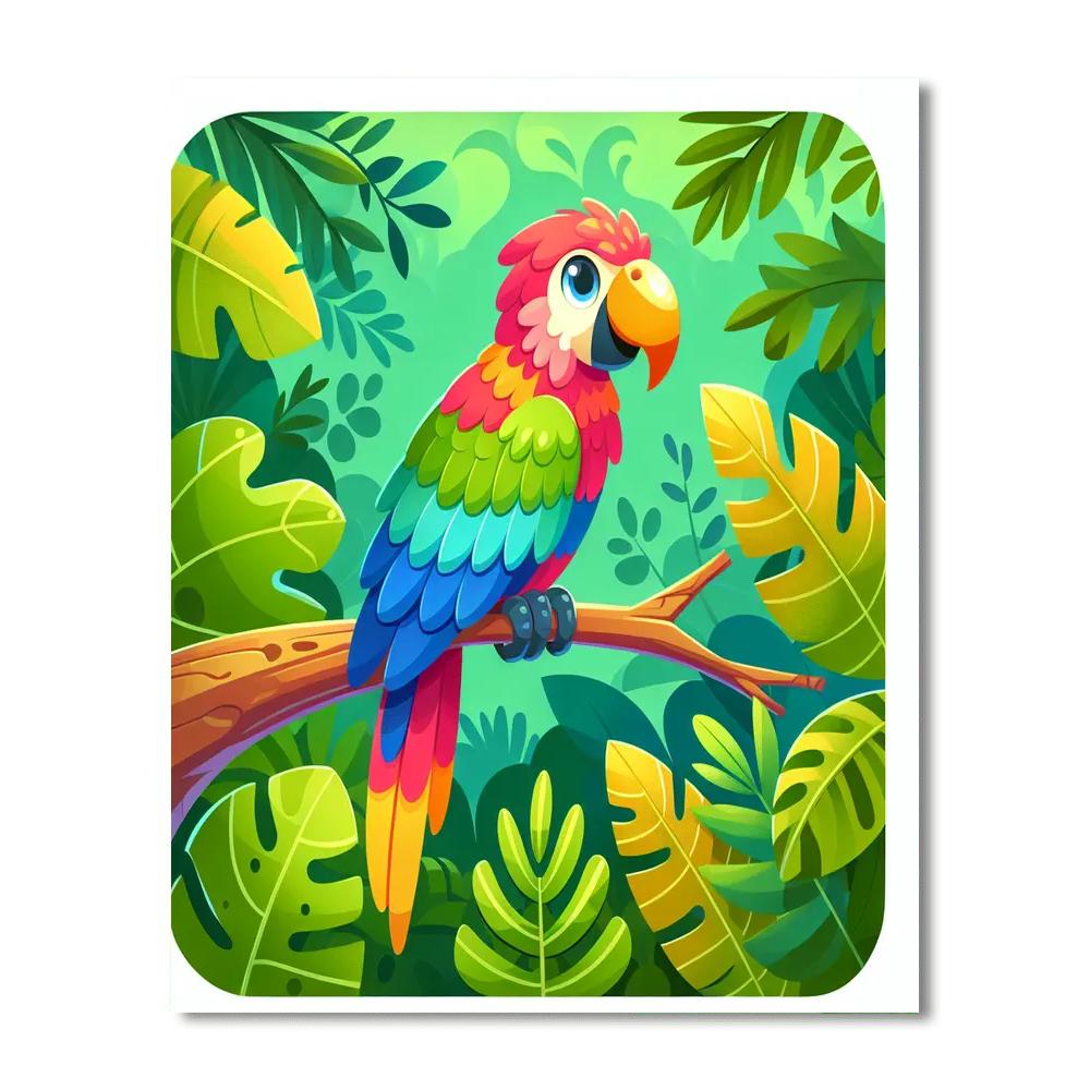 Wild Jungle Parrot Paint By Numbers