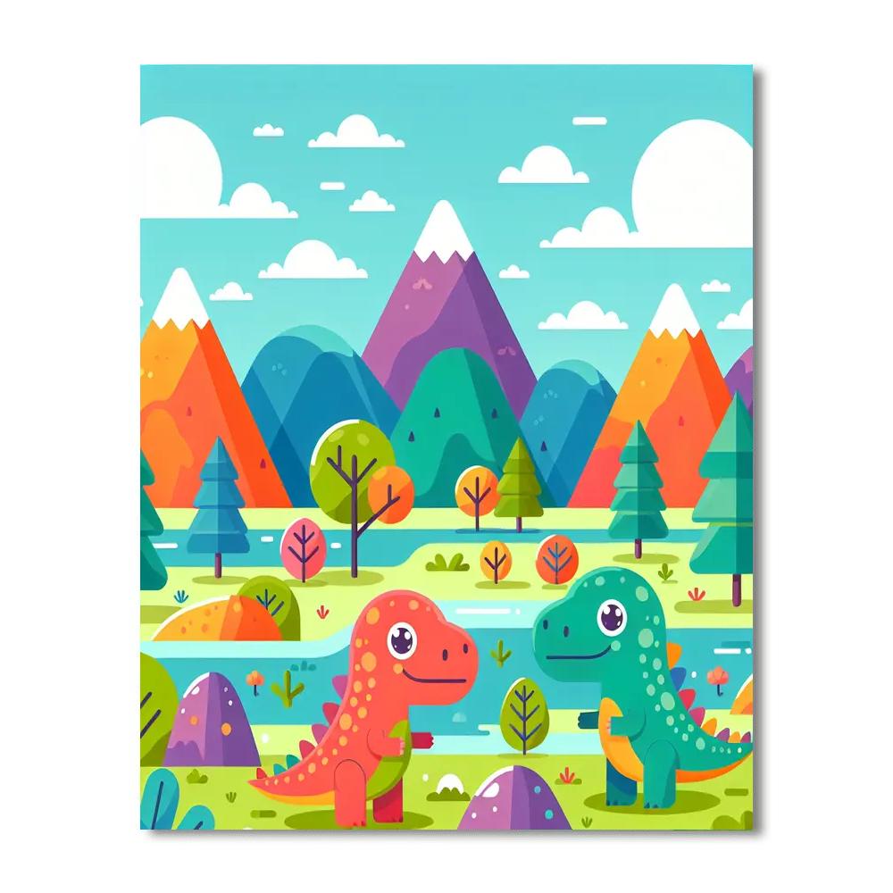 Adventure Dinosaurs Number Painting