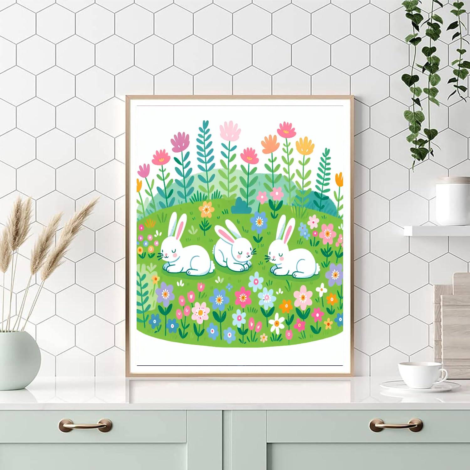 Restful Rabbits Numbered Painting Kits