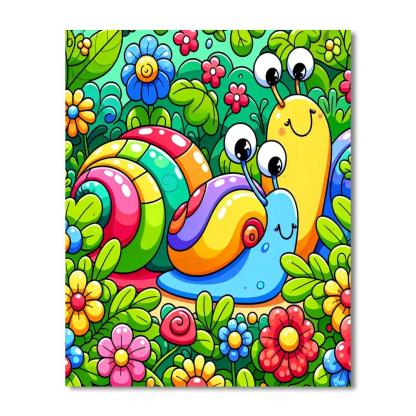 Adventurous Snails Painting Number Kit
