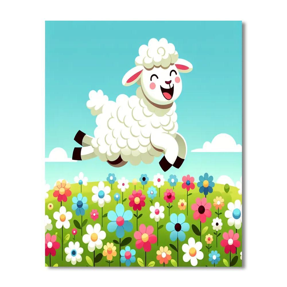 Cute Sheep Painting By Numbers Kit