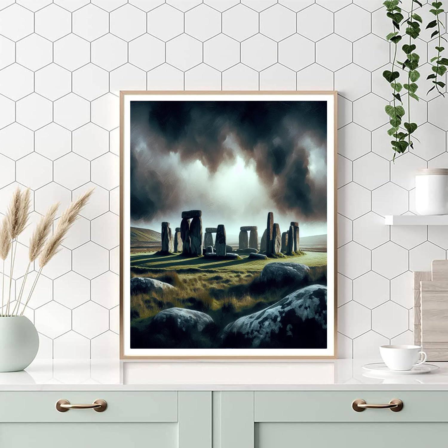 Enigmatic Celtic Stone Circle Painting Number Kit