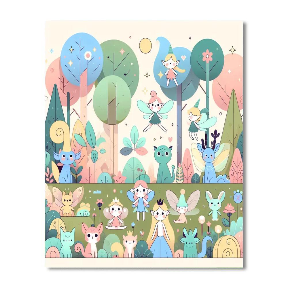 Enchanted Forest Magic Paint By Numbers Art