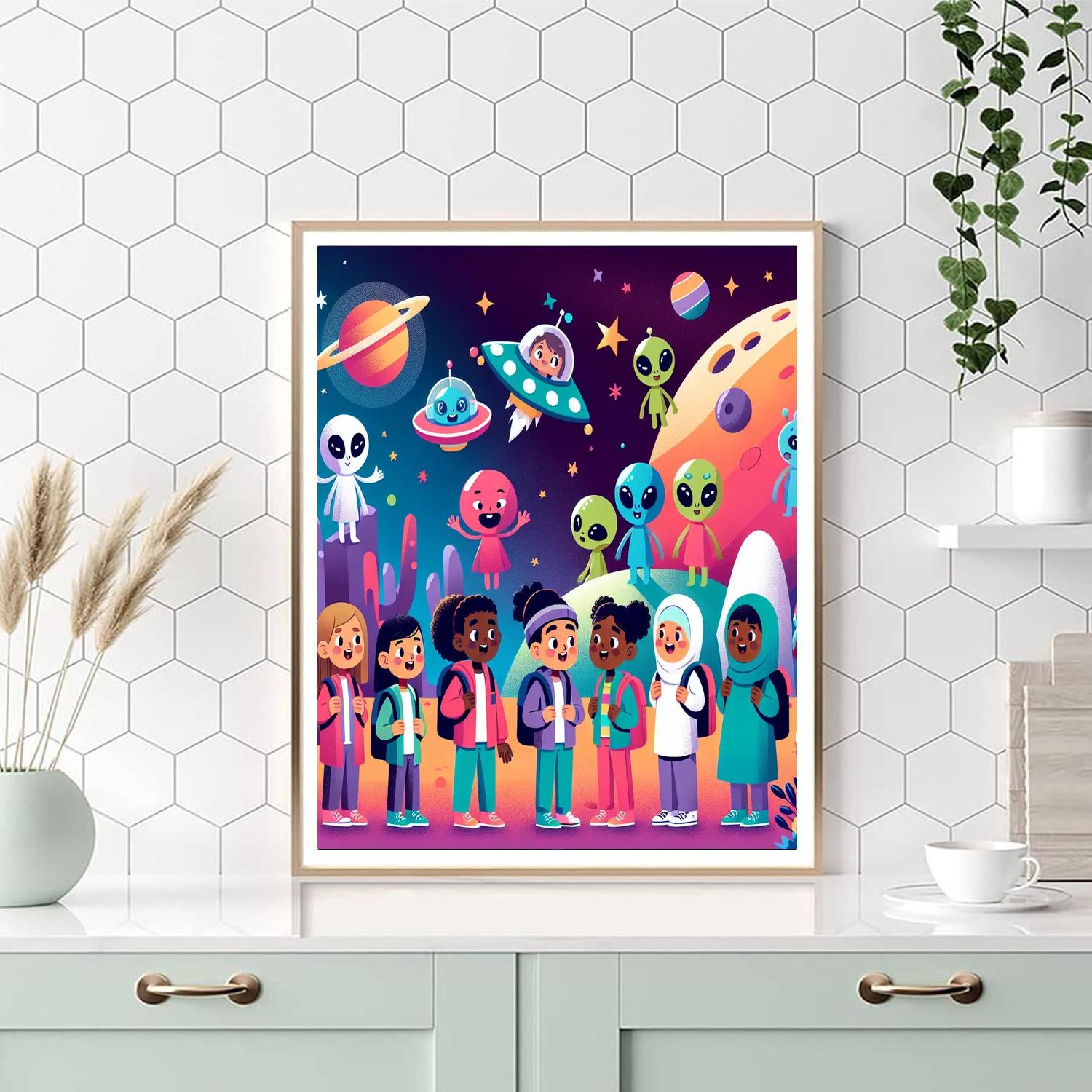 Galactic Planetary Expedition Number Painting