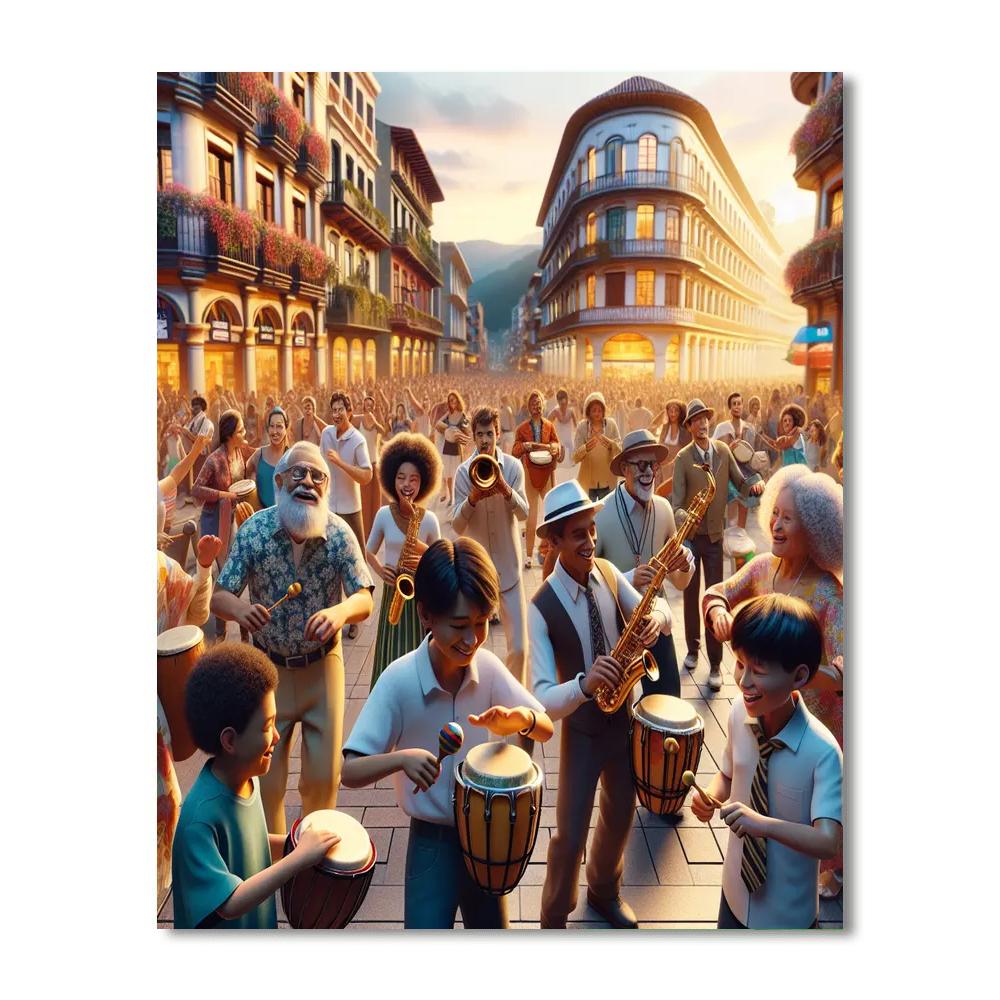 Fiesta De La Musica - Colombia Number Painting