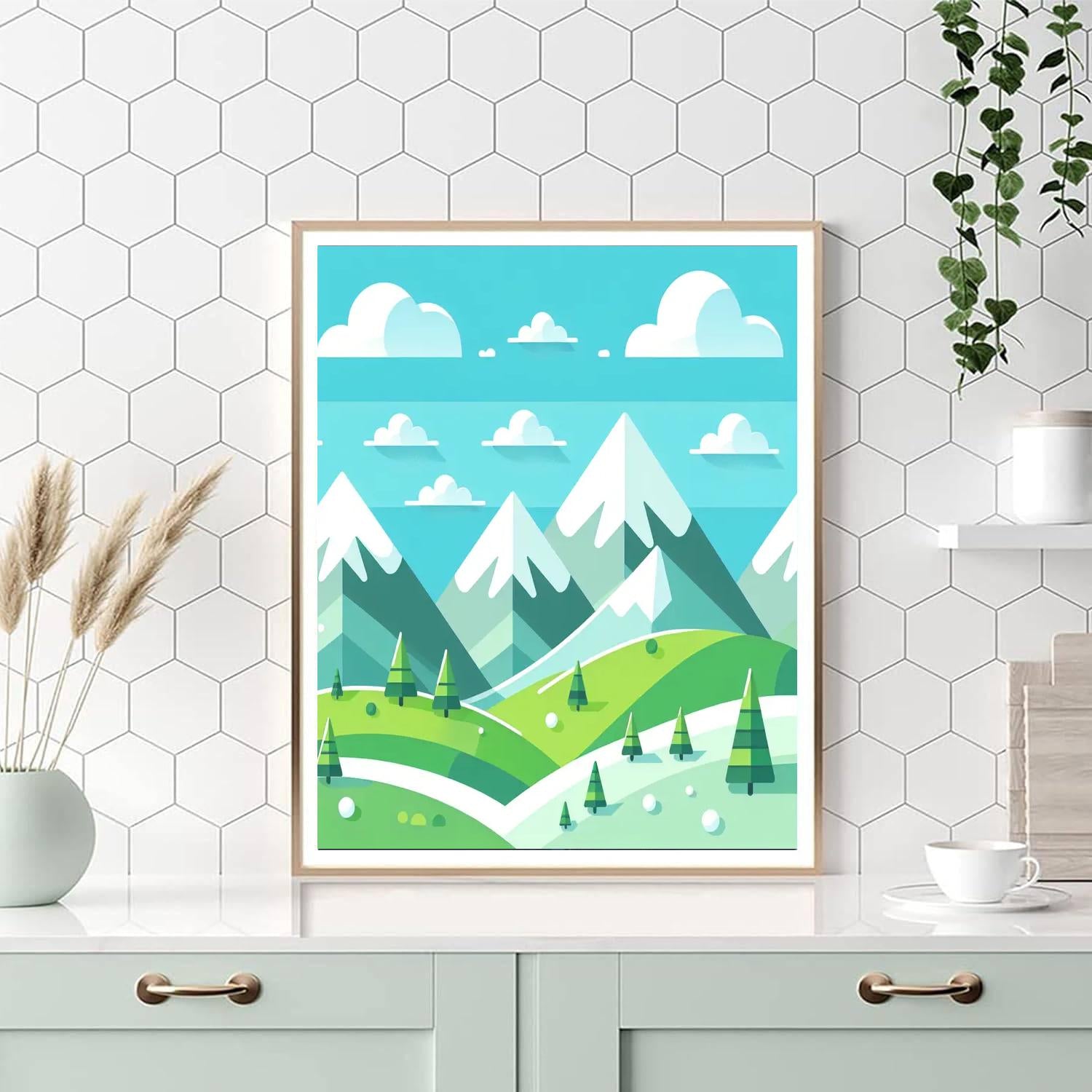 Majestic Mountain Mystery Painting Number Kit