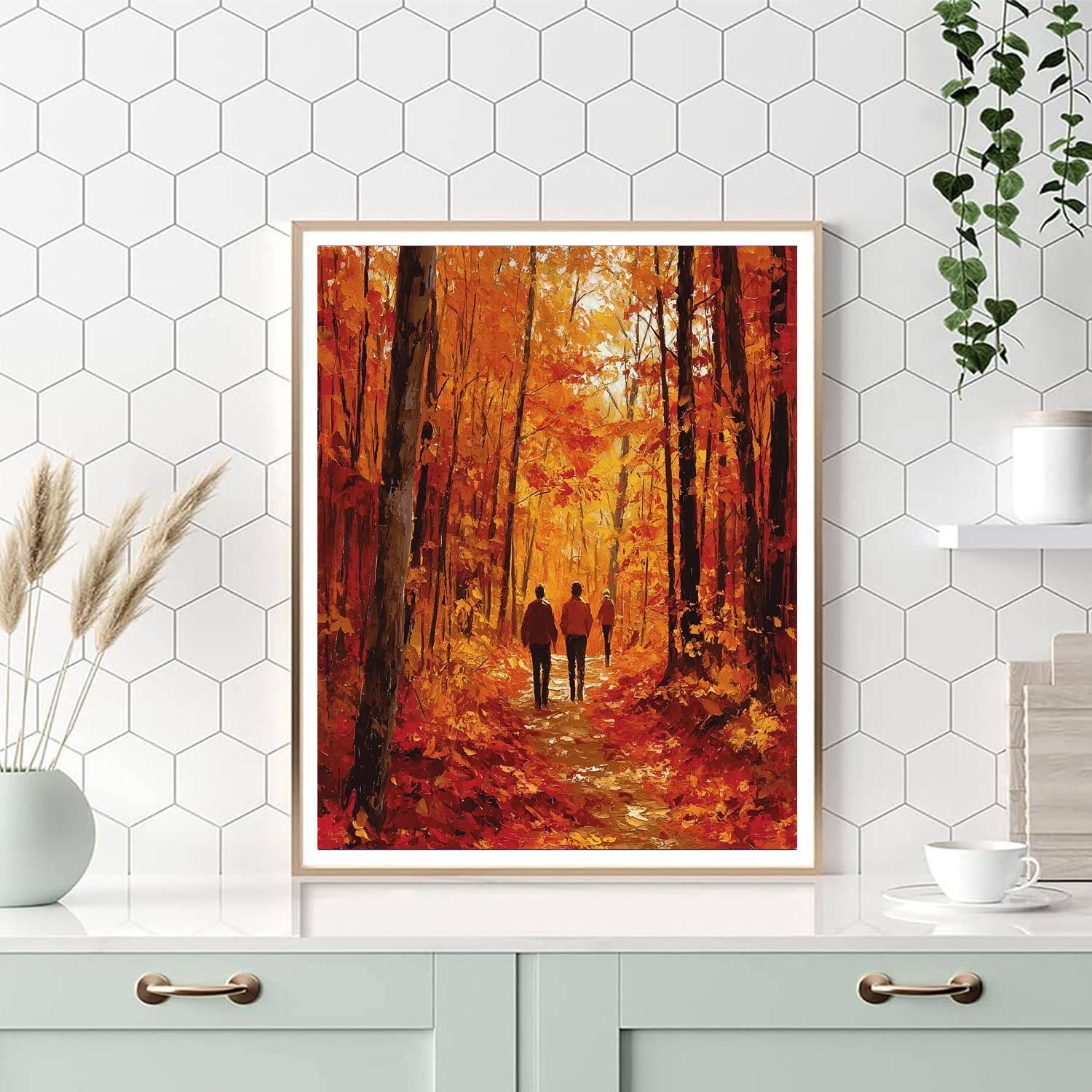 Mom's Autumn Stroll Paint By Number
