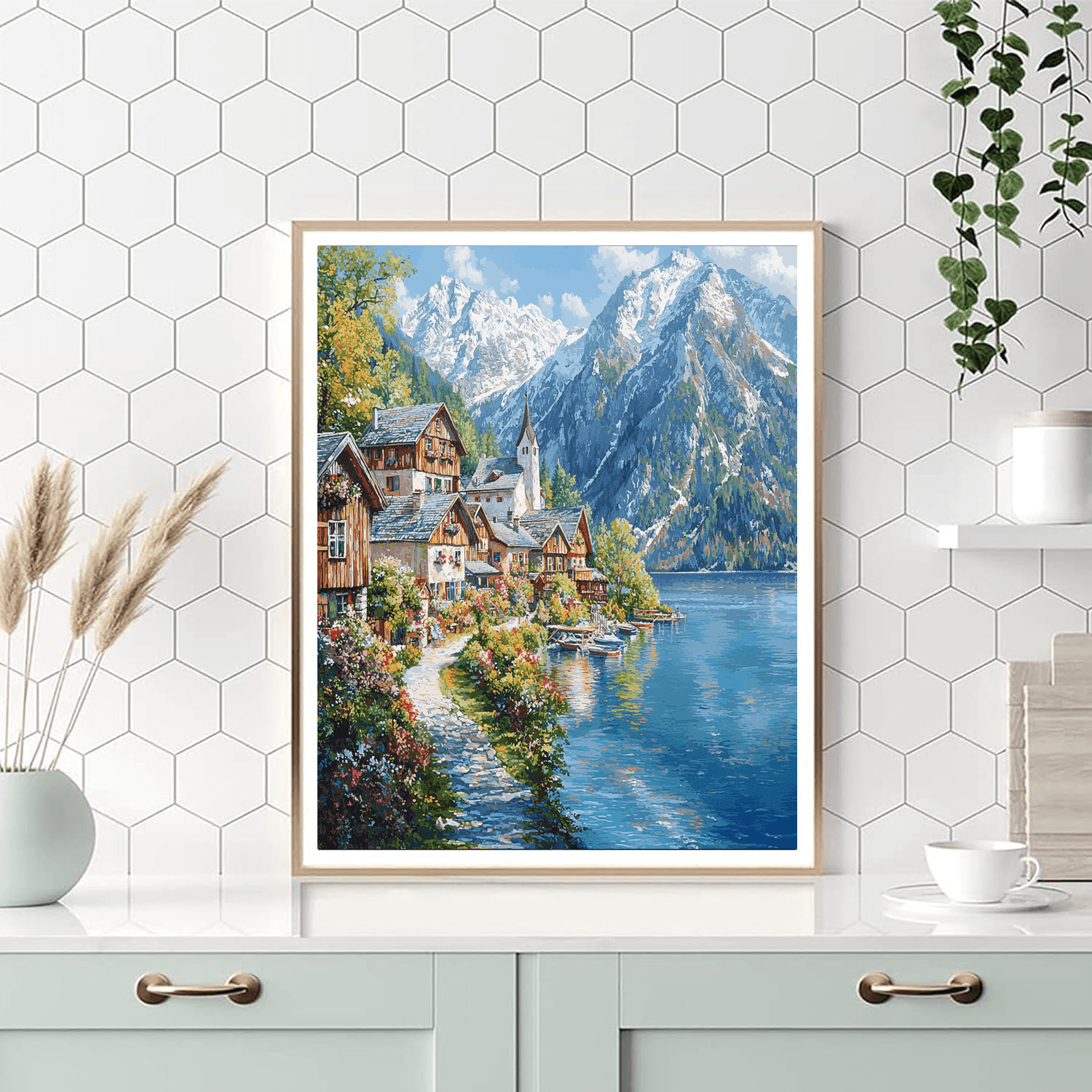 Hallstatt Lakeside Village Paint By Numbers Kits