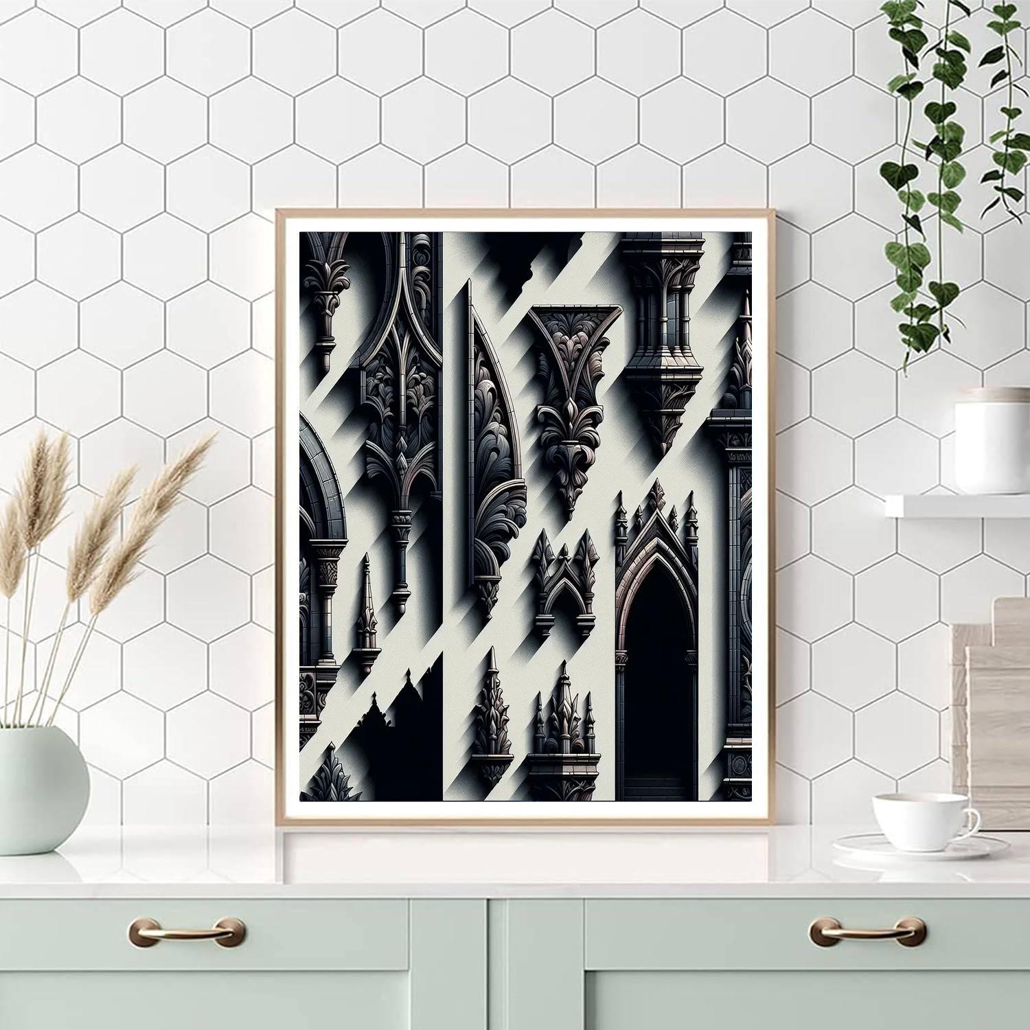 Gothic Architectural Mystery Paint By Numbers