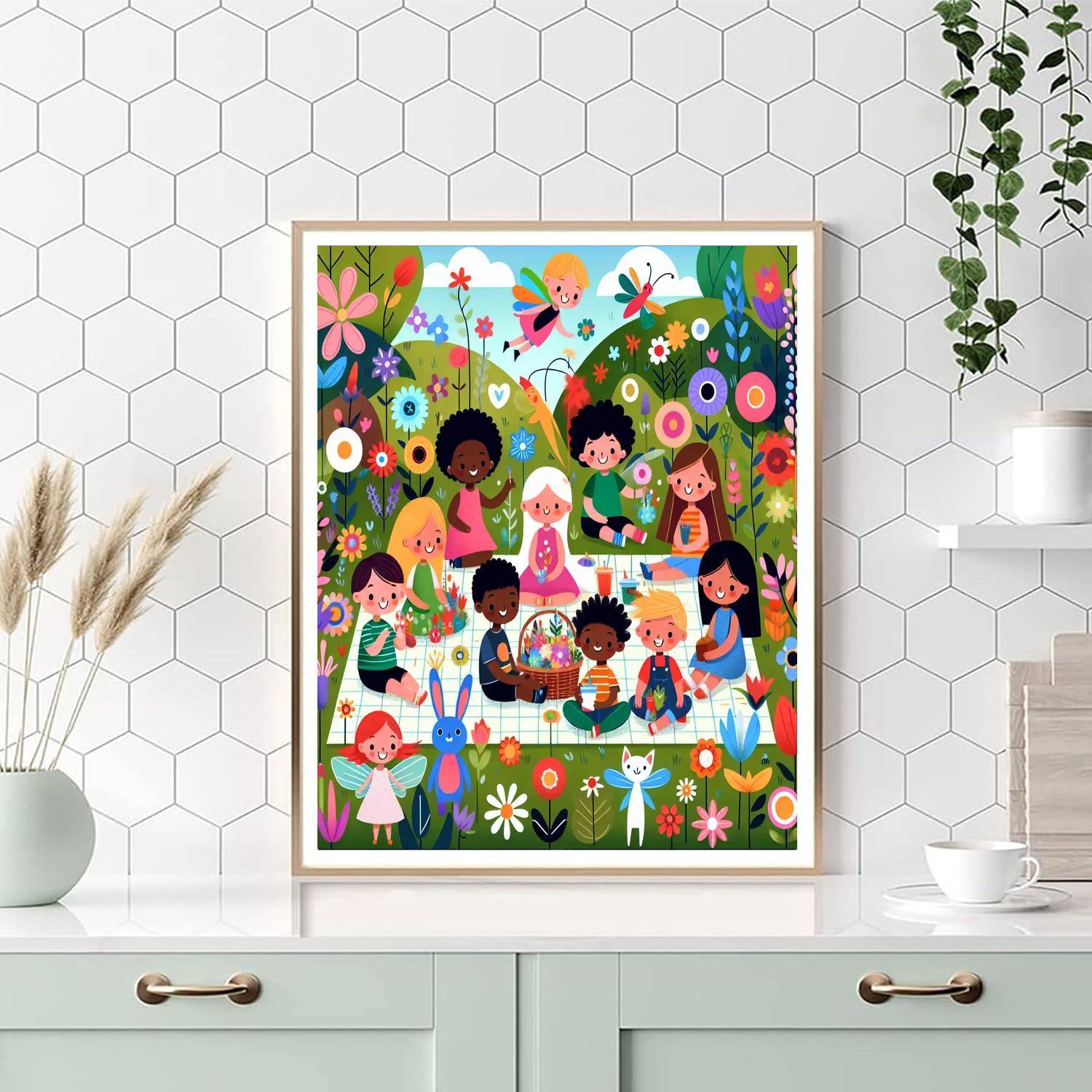 Dreamy Garden Picnic Paint By Color