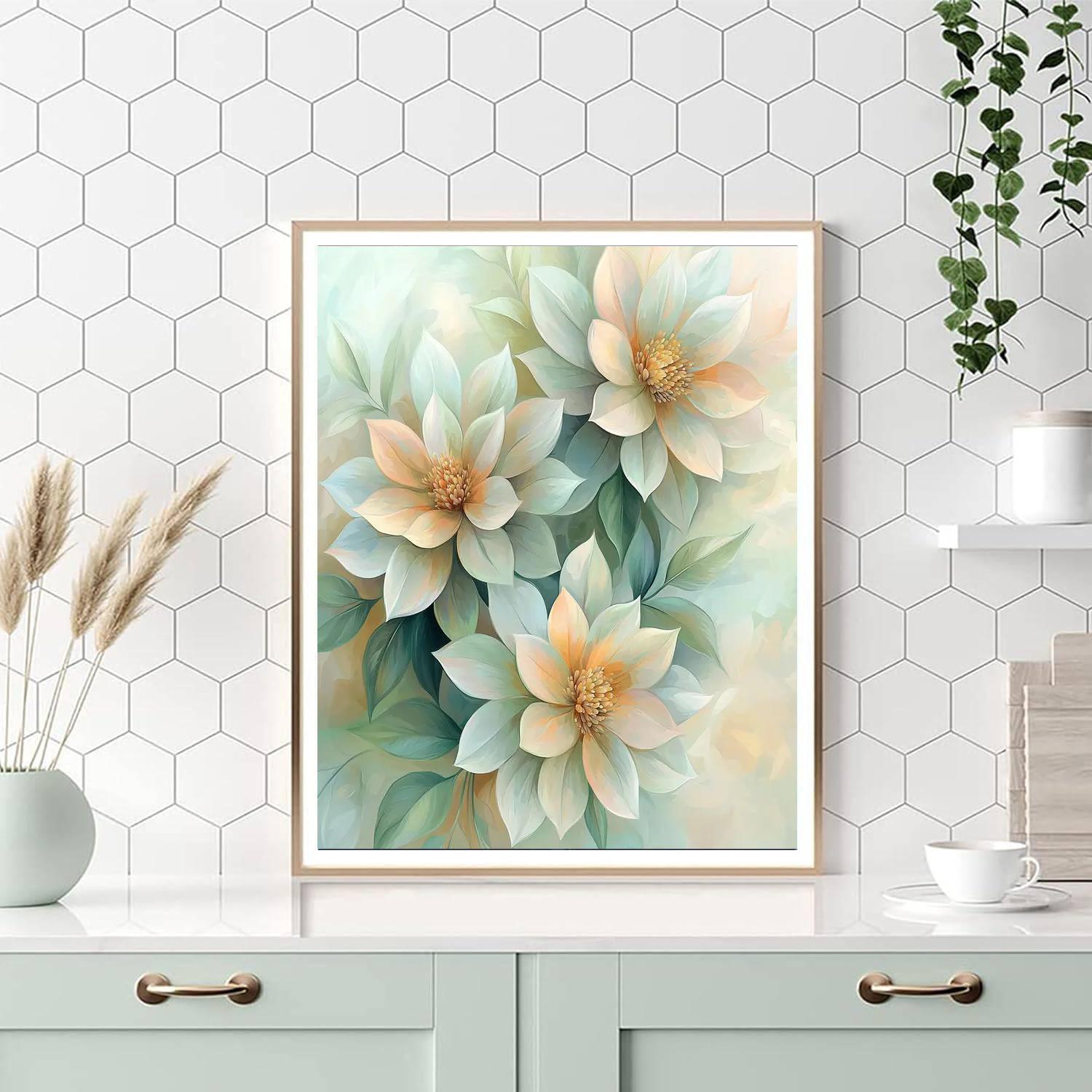 Leonardo Da Vinci Inspired Ethereal Petals  Paint By Number