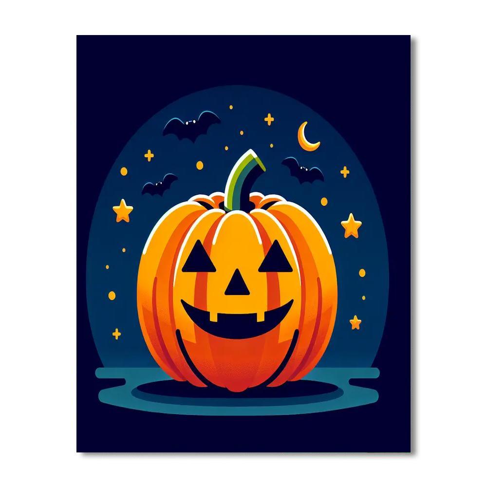 Jolly Jack-o'-lantern Painting Number Kit