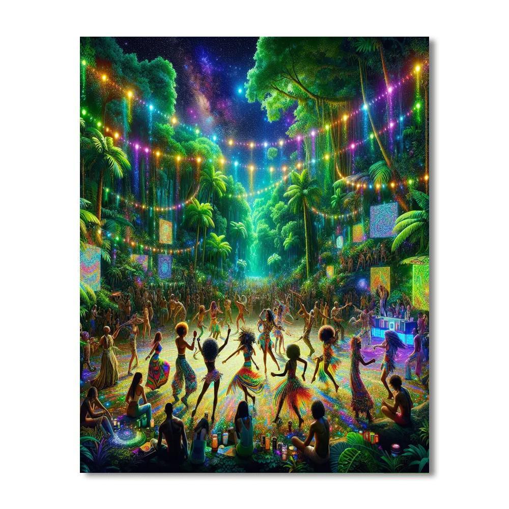 Jungle Party - Costa Rica Number Painting