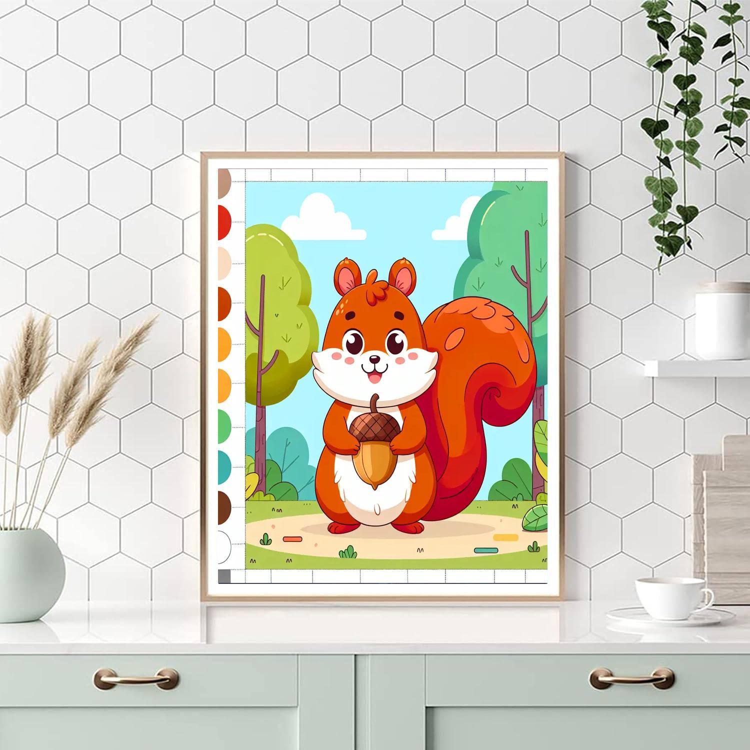 Clever Squirrel Painting By Numbers Kit