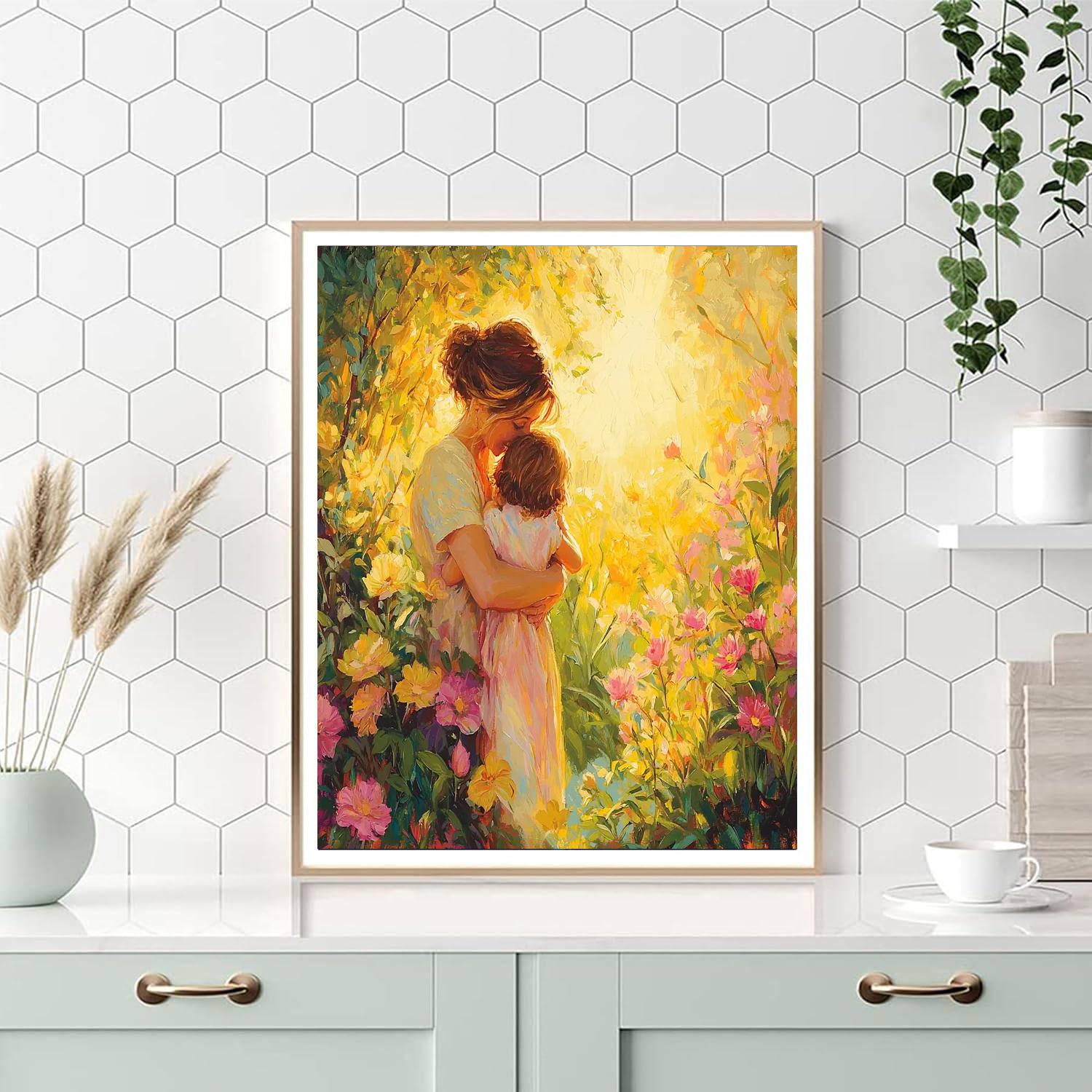 Daybreak Hug In The Garden Number Painting