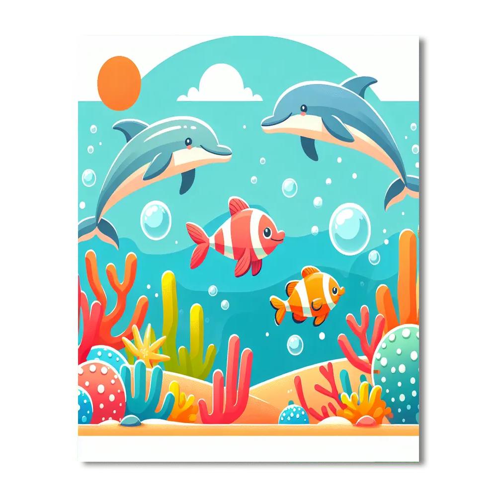 Adventure With Ocean Friends Paint By Numbers Art