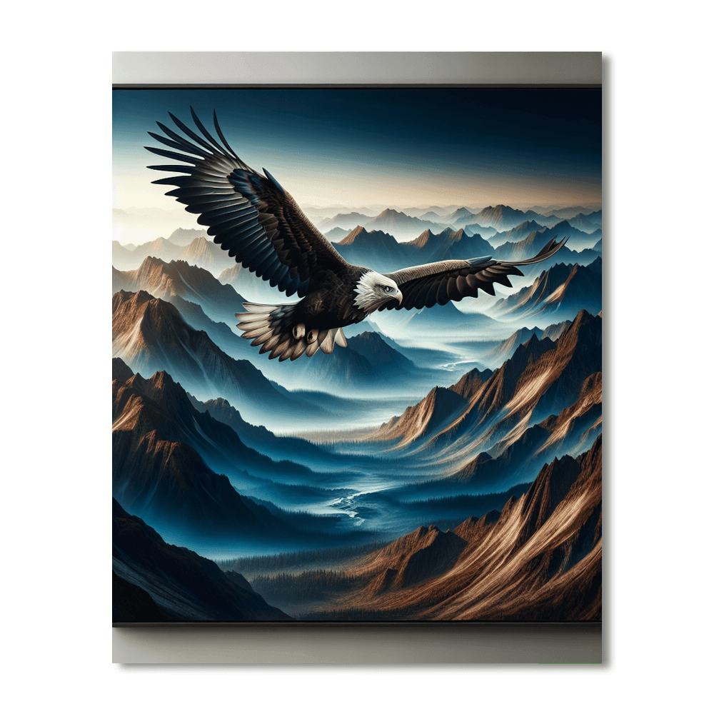 Majestic Eagle Flight Painting Number Kit