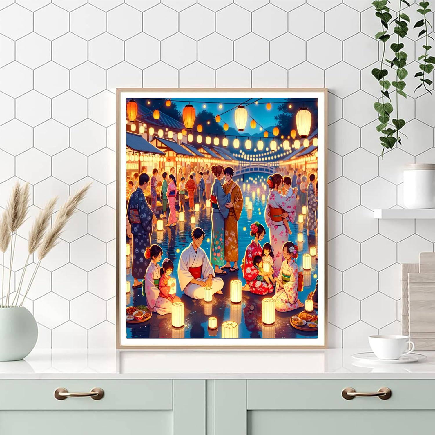 Obon Festival Paint By Numbers Art