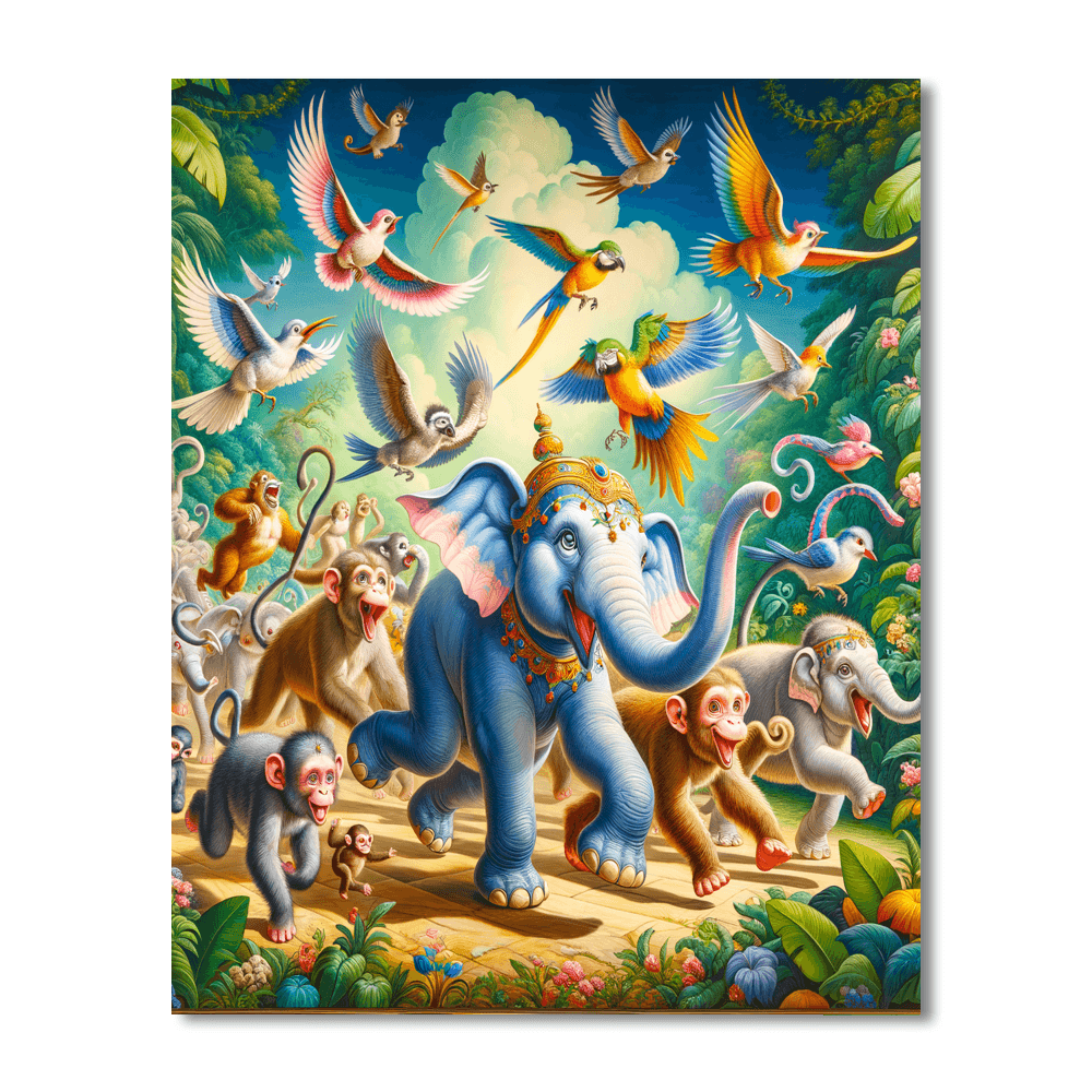 Delightful Animal Parade - DIY Painting By Numbers Kit