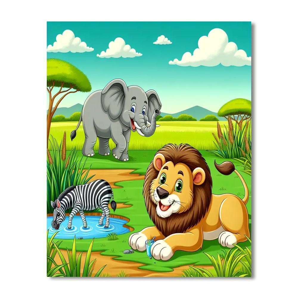 The Great Safari Quest DIY Paint By Numbers