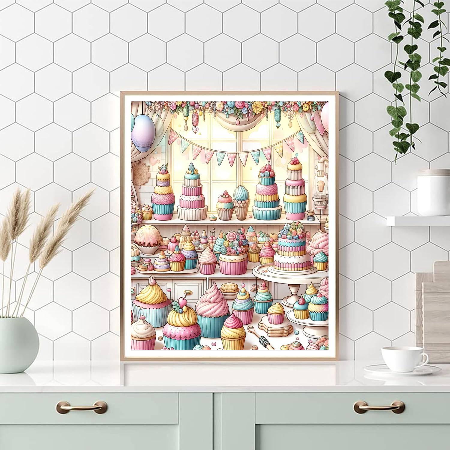 Delightful Cupcake Bakery Paint By Numbers Kits