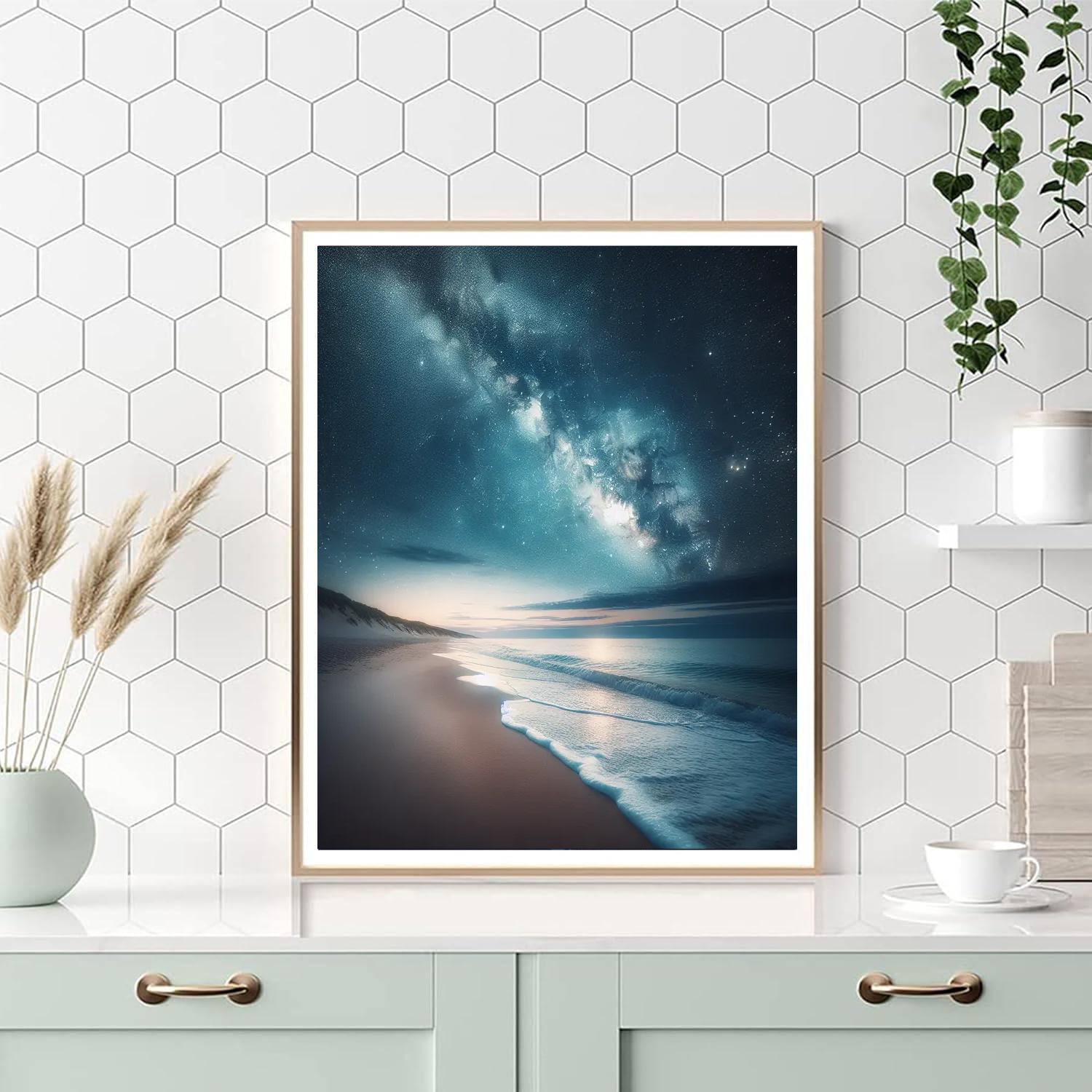 Dreamy Starlit Beach Numbered Painting Kits